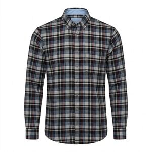 Brax Daniel C Modern Fit Medium Cosy Light Flannel Plaid Button Down‎ Shirt
